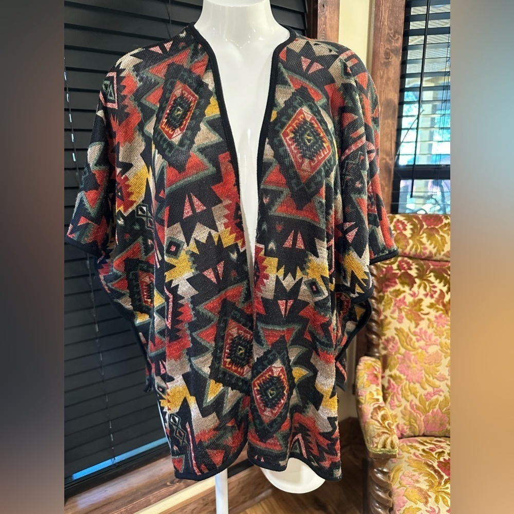 EUC “Belle Du Jour”Cardigan Sweater Open Kimono Long Sleeve SZ XSmall